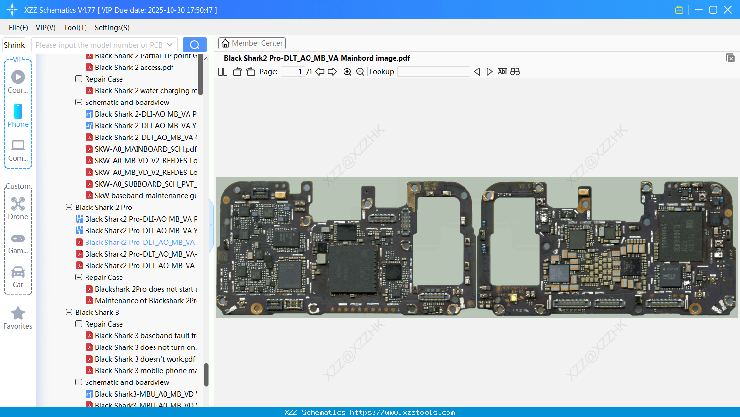 Xiaomi Black Shark2 Pro-DLT_AO_MB_VA Mainbord Image